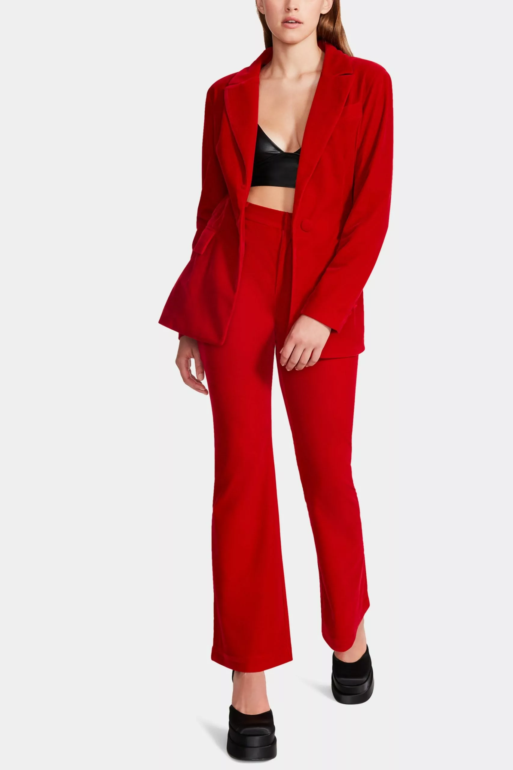 Steve Madden Fit And Flare Velvet Pant