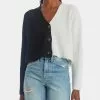 Steve Madden Paxton Cropped Colorblock Cardigan