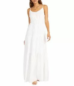 Steve Madden Been So Long Dress - Solid Woven Maxi