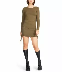 Steve Madden # 1 Crush Long Sleeve Adjustable Rib Knit Mini Dress