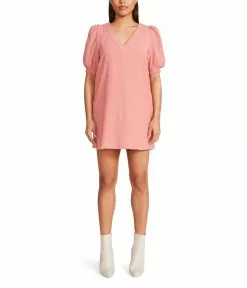 Steve Madden Fields Of Gold Textured Stripe Gauze Shift Dress