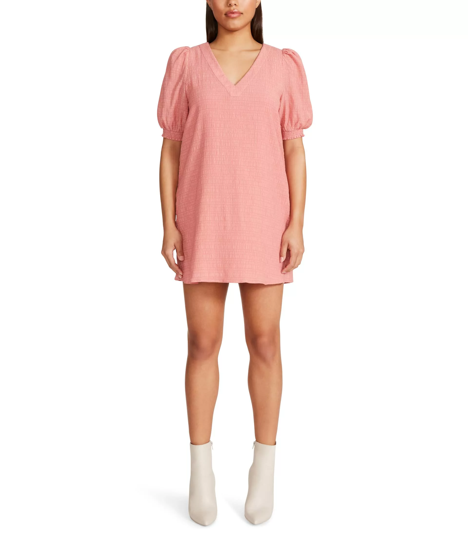 Steve Madden Fields Of Gold Textured Stripe Gauze Shift Dress