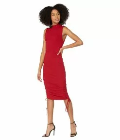 Steve Madden Smoke Show Mock Neck Midi Dress