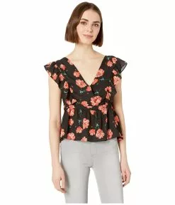 Steve Madden Poppy Love Printed Sleeve Tank Top