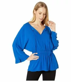 Steve Madden Smock With You Rayon Crepe Dolman With Smocked Waist