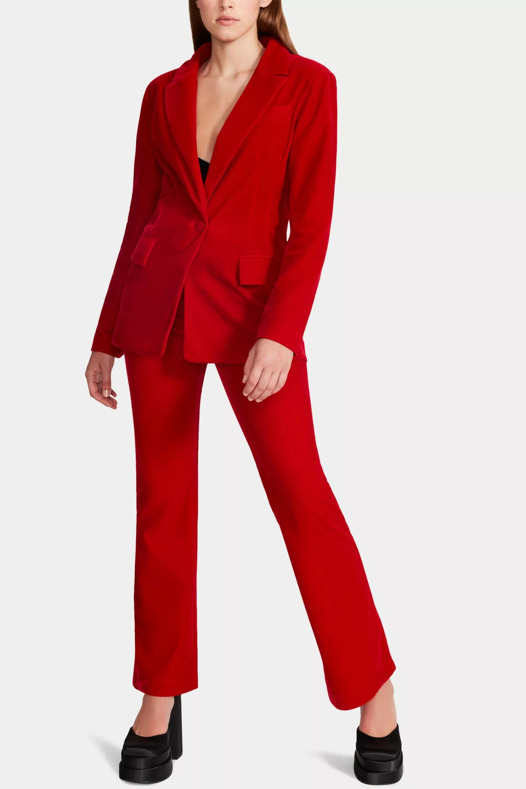 Steve Madden Fitted Velvet Blazer