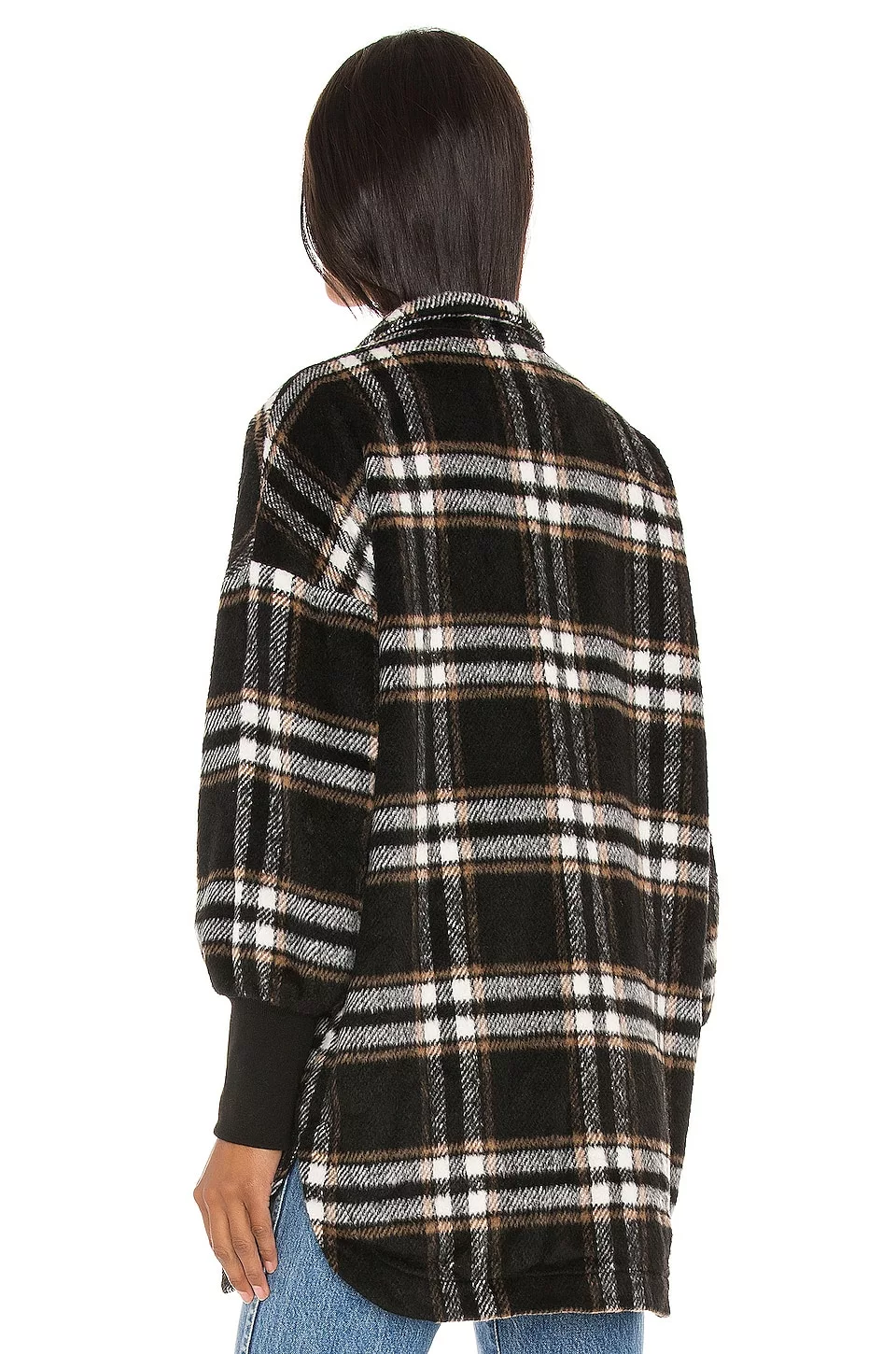 Steve Madden Plaid Times Coat Black - Image 4
