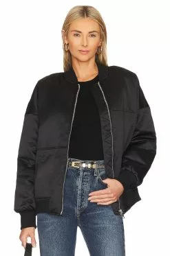 Steve Madden Rivera Bomber Jacket Black