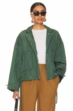 Steve Madden Stefani Jacket Dark Green