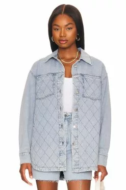 Steve Madden КУРТКА НА ПУГОВИЦАХ LENNON Faded Denim