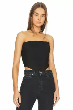 Steve Madden Dahlia Corset Top Black