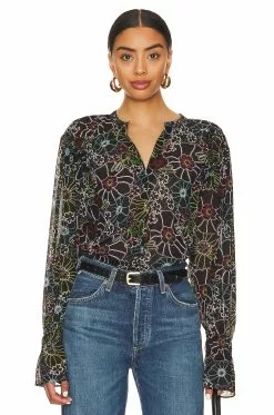 Steve Madden Camella Blouse Black Multi