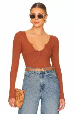 Steve Madden Charlie Bodysuit Mocha Bisque